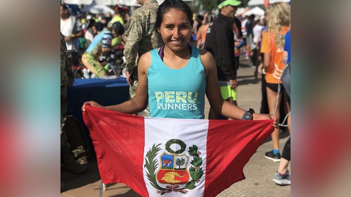 Atleta peruana Aydee Loayza ganó la carrera 42k en Maratón de Miami y