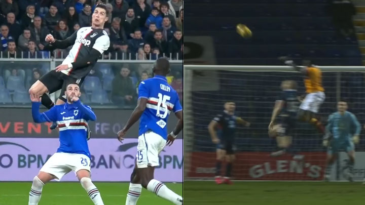 Fanáticos Por Futebol - O jogador Bevis Mugabi passou a altura que  Cristiano Ronaldo saltou recentemente, em um gol marcado contra a  Sampdoria. Cristiano tinha saltado 71 cm, sendo superado por Bevis