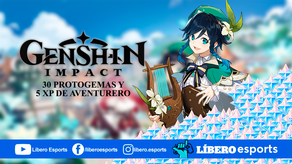 Genshin Impact 30 Protogemas gratis y 5 XP de Aventurero