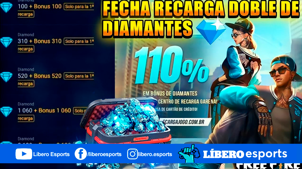 Doble de Diamantes - Centro de Recarga Free Fire STO DGO