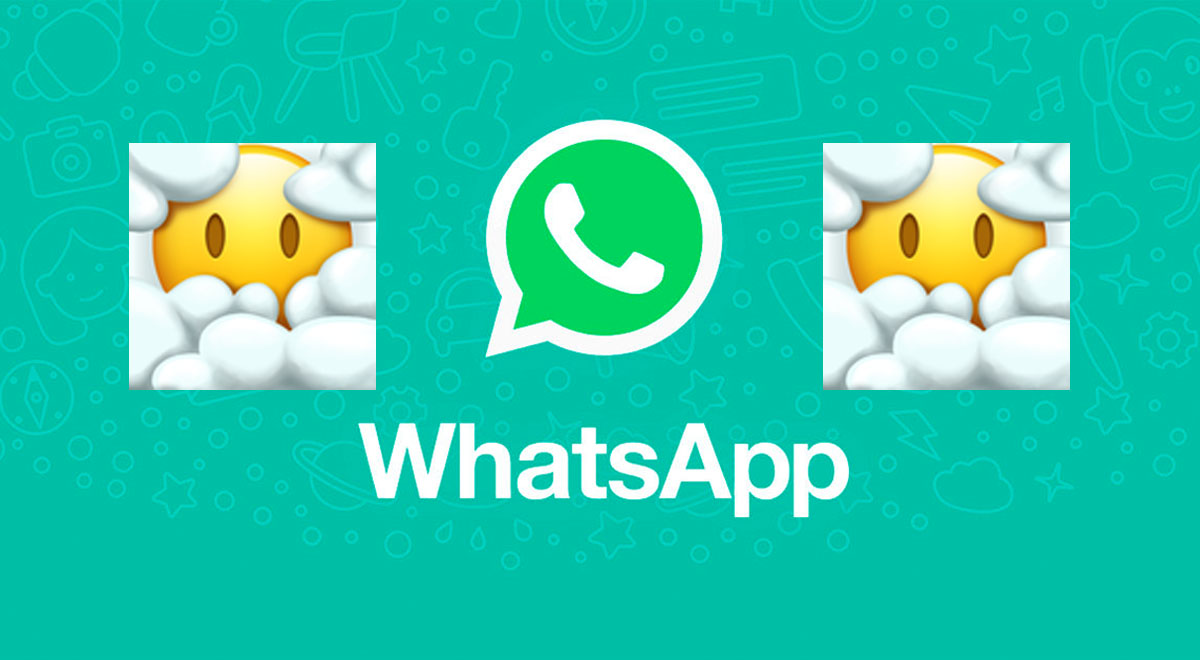 WhatsApp Qu significa el extra o emoji de la cara entre nubes