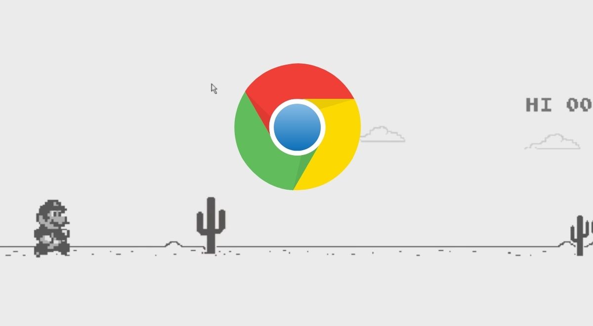 Google Chrome, Juego T-Rex, Cómo cambiar al dinosaurio Dino por Mario  Bros, Truco 2020, Hack, Sin internet, Videojuegos, Offline, Video, , Navegador