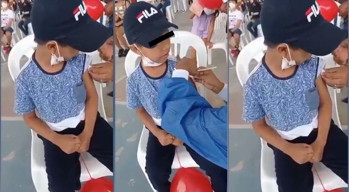 TikTok: niño peruano recibe vacuna y él mismo se da ánimos 