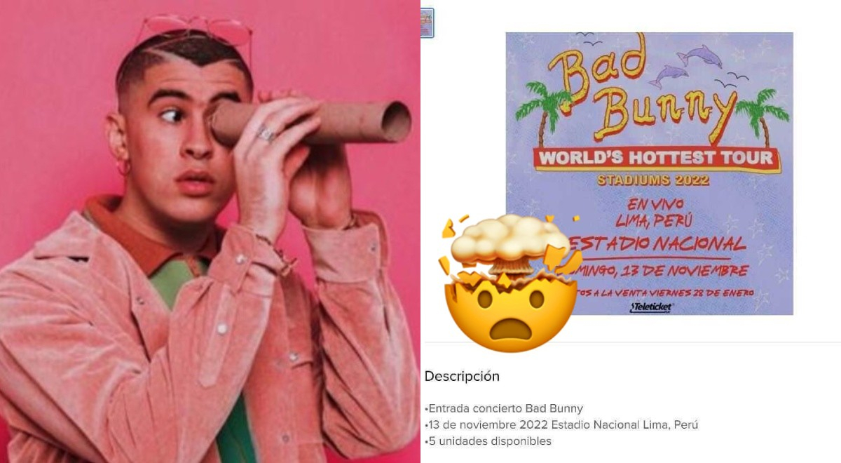 ¡De locos! Concierto de Bad Bunny Reventa supera los S/ 1000 en
