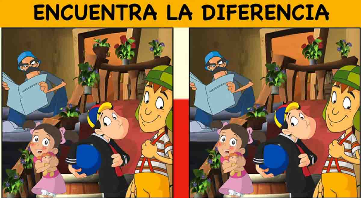 Solo hay una diferencia! Mira atentamente la imagen del Chavo del 8