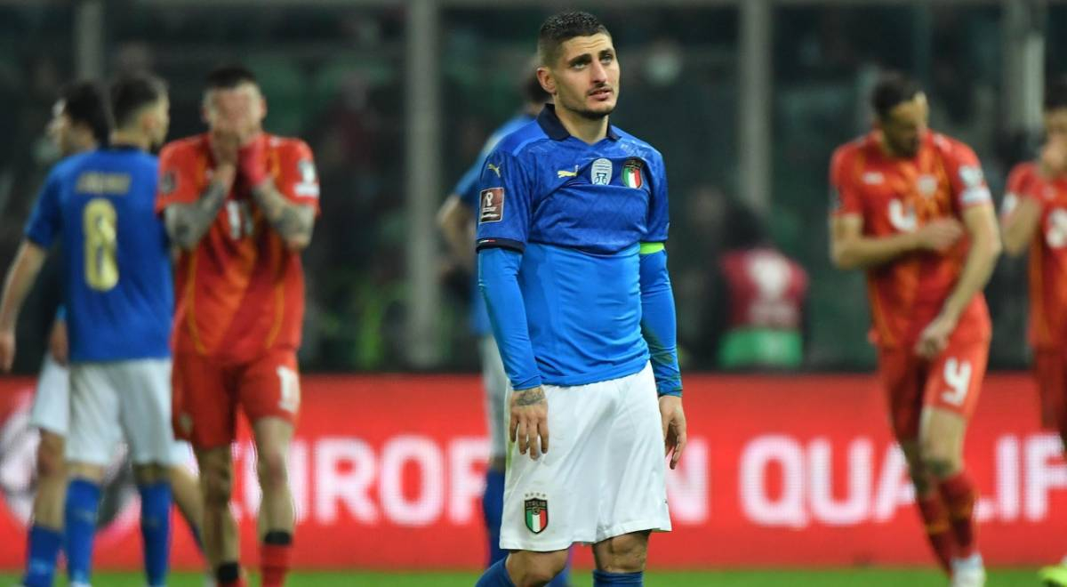 El futbolista del PSG también se quedó sin Mundial tras perder en el repechaje con Macedonia Marco Verratti