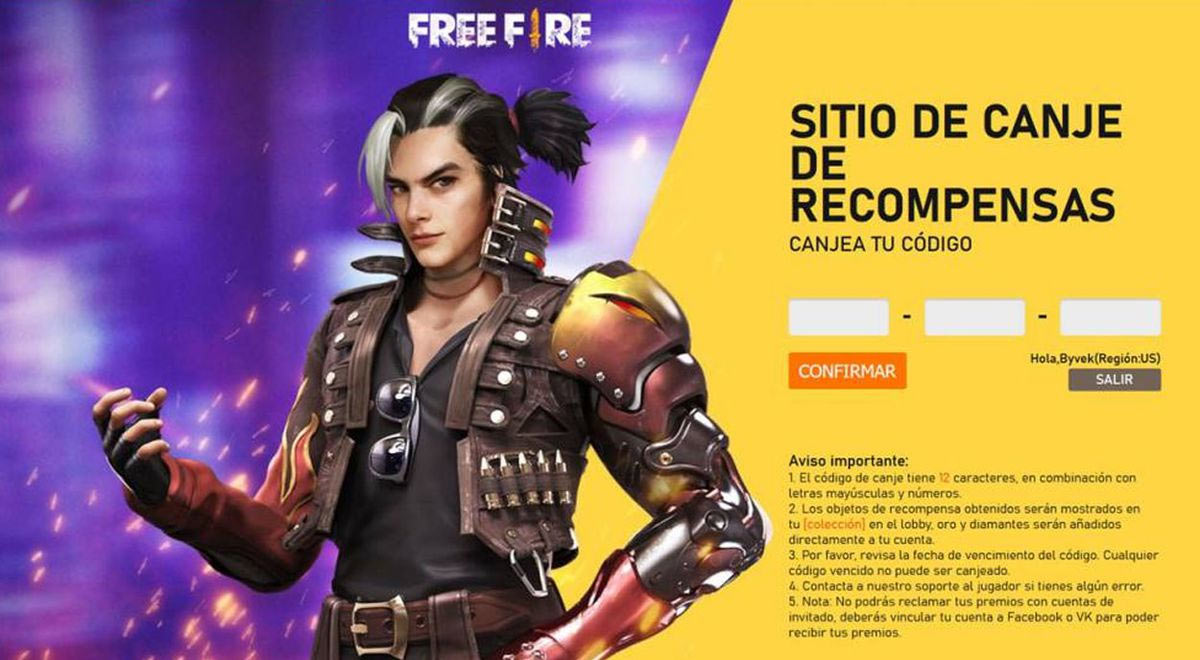 Free Fire: Codes to redeem today – April 15th