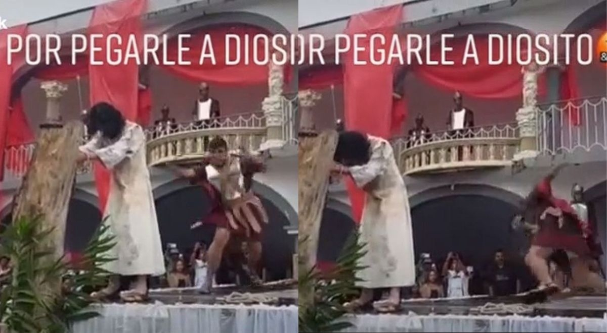 God’s punishment?  Actor suffered a terrible fall when hitting ‘Jesus’ and it is viral