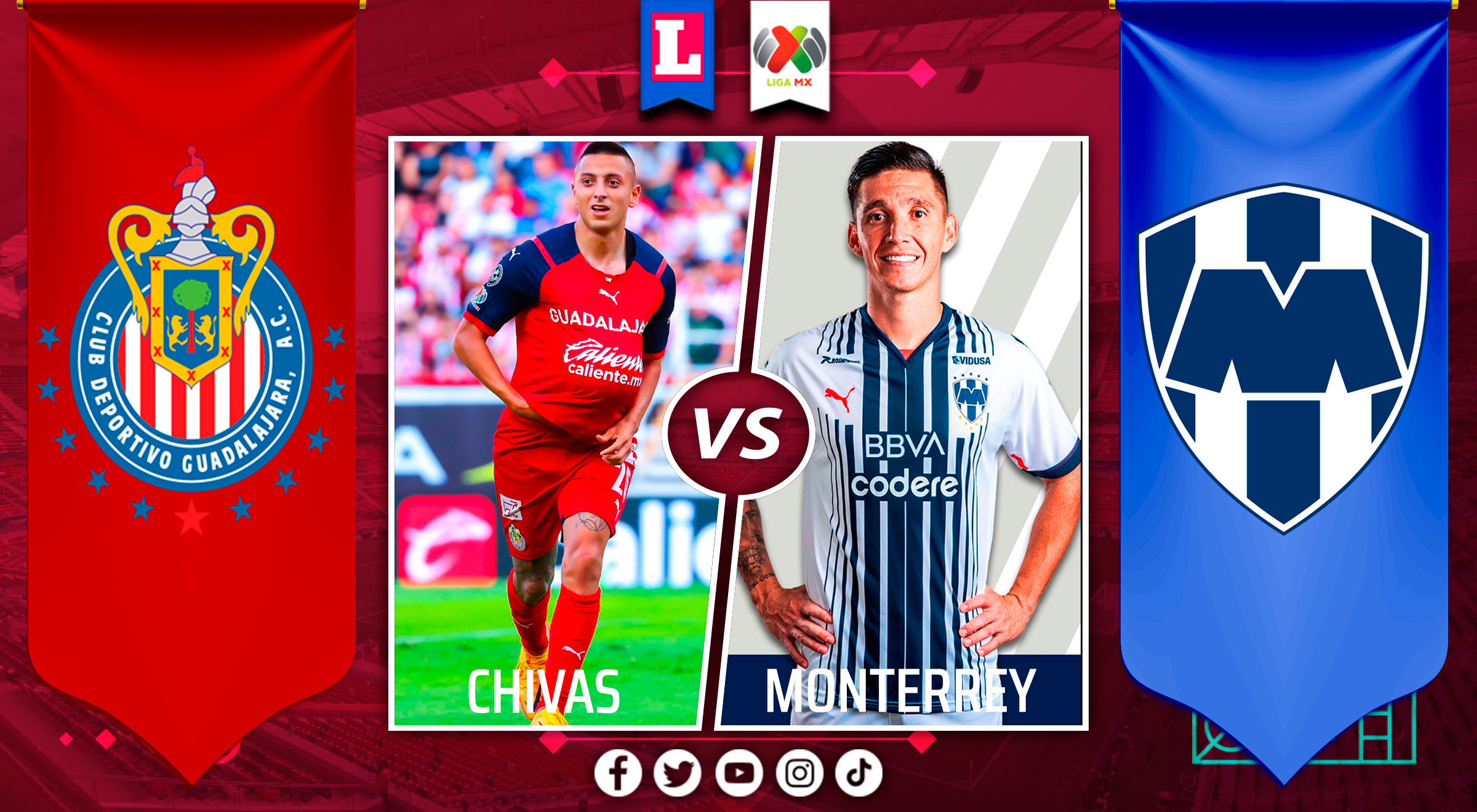Horario del partido Chivas vs Monterrey HOY por jornada 11 Liga MX 2022