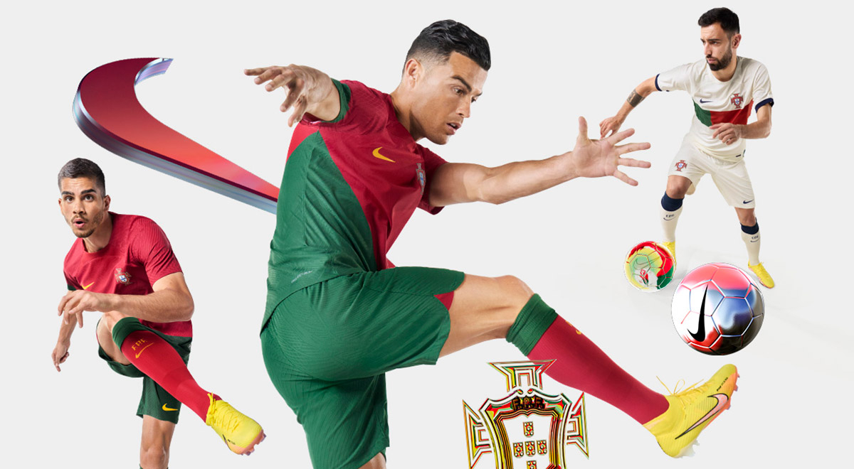 Desigualdad Exquisito crédito Cristiano Ronaldo Portugal presento su remodelada camiseta para el Mundial  Qatar 2022 FIFA Nike video