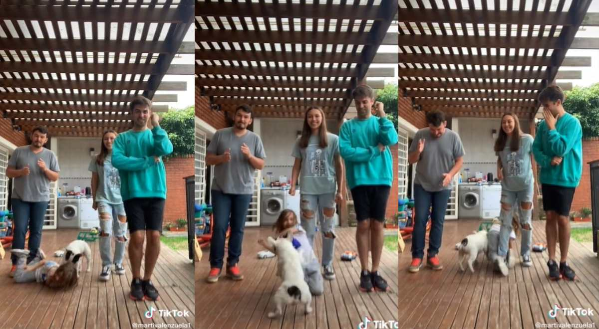 Tiktok La Divertida Pelea Entre Una Niña Y Su Perro Al Grabar Un Baile