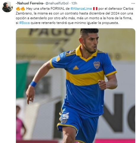 Carlos Zambrano jugará en Alianza Lima este 2023