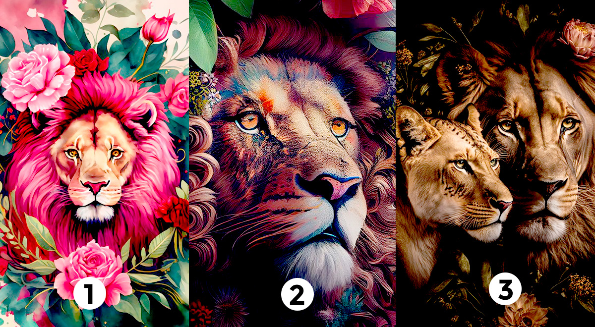 Test que revelará tu verdadera personalidad solo con elegir el león que más  te guste