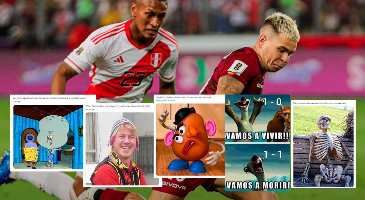 Perú no pudo sumar 3 puntos una vez más en las Eliminatorias 2026. memes de peru vs venezuela