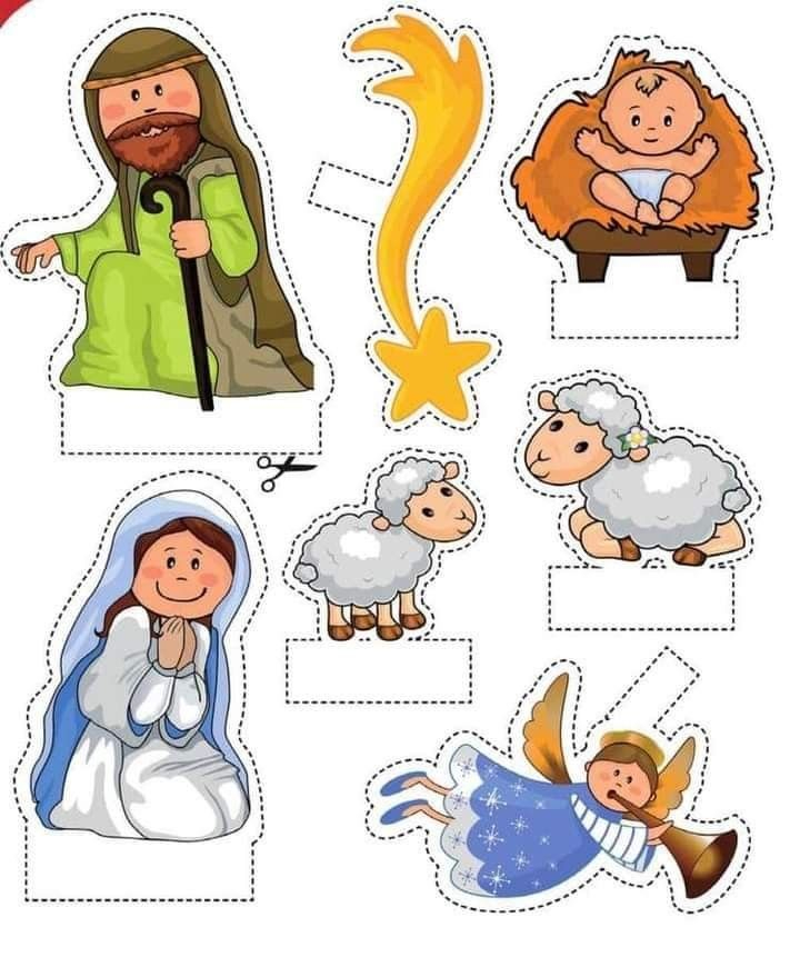 Nacimiento de Jesús armable para IMPRIMIR: DESCARGA gratis imágenes para recortar, colorear | Navidad 2024