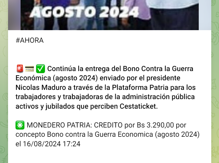 Bono Guerra pensionados IVSS