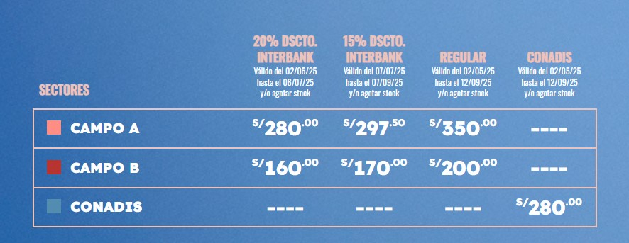 Este es el precio de las entradas para el concierto de Ca7riel y Paco Amoroso en Lima. Este es el precio de las entradas para el concierto de Ca7riel y Paco Amoroso en Lima.