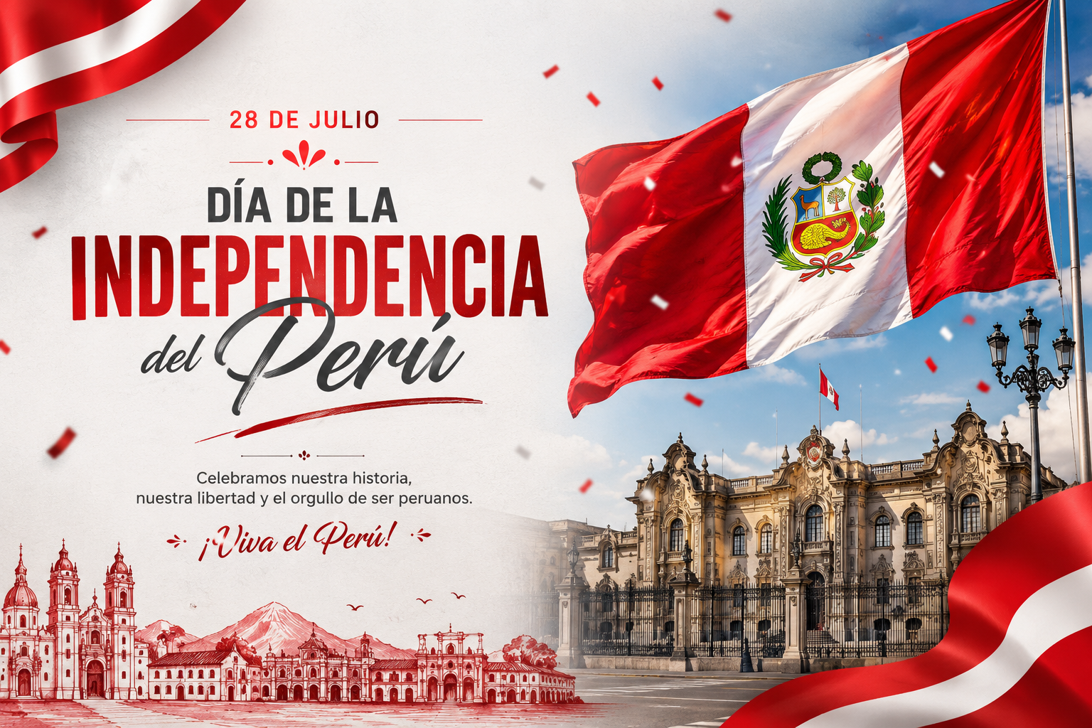 ¡Felices Fiestas Patrias, Perú amado! Frases por Fiestas Patrias Perú