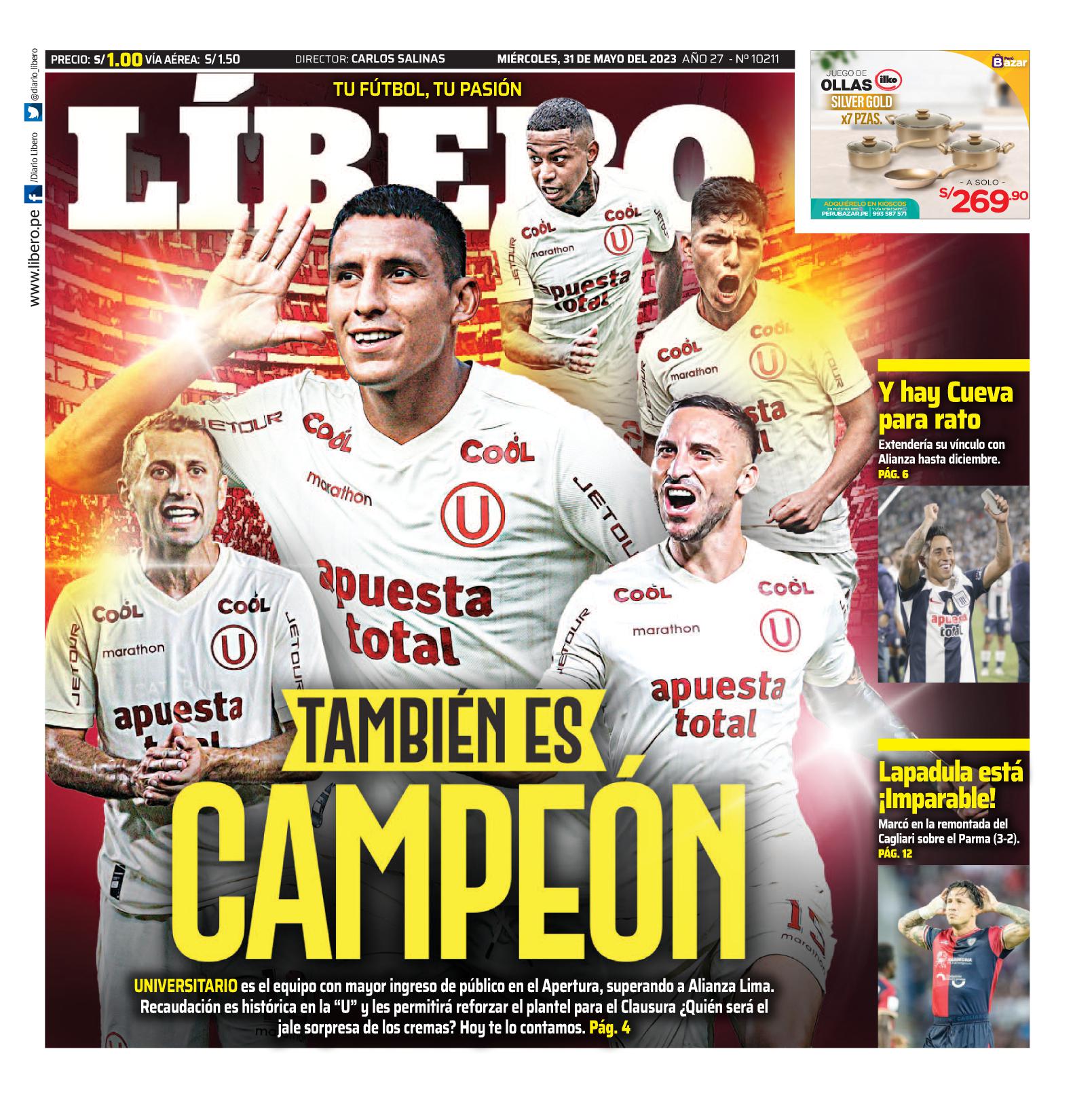 Edición Impresa - Libero | Lima - Miercoles 31 de Mayo del 2023