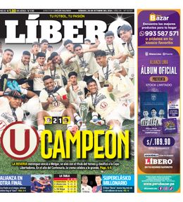 Edición Impresa - Libero | Lima - Sabado 26 de Octubre del 2024