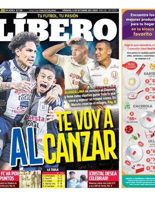 Edición Impresa - Libero | Sur - Sabado 04 de Octubre del 2025