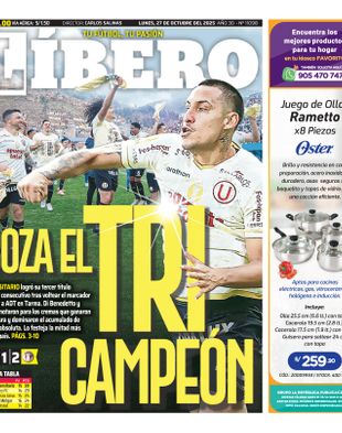 Edición Impresa - Libero | Lima - Lunes 27 de Octubre del 2025