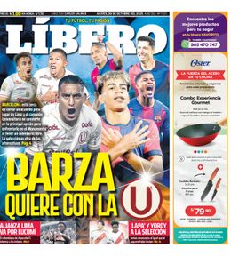 Edición Impresa - Libero | Lima - Jueves 30 de Octubre del 2025