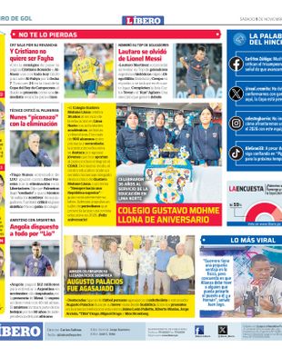 Edición Impresa - Libero | Norte - Sabado 01 de Noviembre del 2025