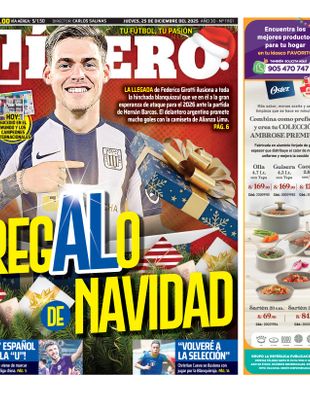 Edición Impresa - Libero | Sur - Jueves 25 de Diciembre del 2025