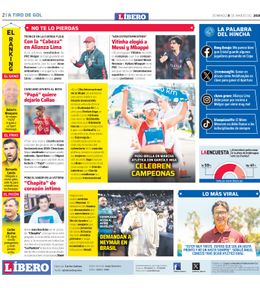 Edición Impresa - Libero | Lima - Domingo 08 de Marzo del 2026
