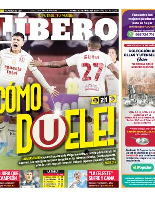 Edición Impresa - Libero | Norte - Lunes 20 de Abril del 2026