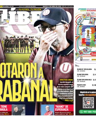 Edición Impresa - Libero | Sur - Martes 21 de Abril del 2026