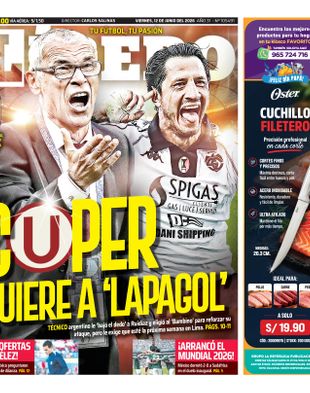 Edición Impresa - Libero | Sur - Viernes 12 de Junio del 2026