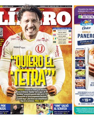 Edición Impresa - Libero | Sur - Domingo 14 de Junio del 2026
