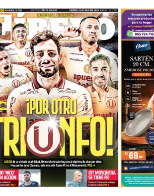 Edición Impresa - Libero | Sur - Viernes 24 de Julio del 2026