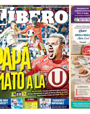 Edición Impresa - Libero | Sur - Lunes 03 de Agosto del 2026
