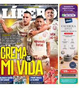 Edición Impresa - Libero | Lima - Jueves 20 de Agosto del 2026