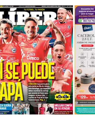 Edición Impresa - Libero | Sur - Jueves 20 de Agosto del 2026