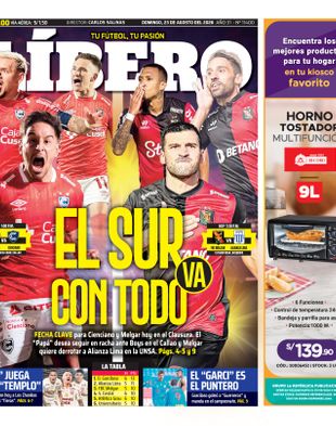 Edición Impresa - Libero | Sur - Domingo 23 de Agosto del 2026