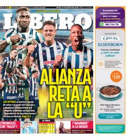 Edición Impresa - Libero | Lima - Jueves 27 de Agosto del 2026