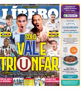 Edición Impresa - Libero | Lima - Sabado 29 de Agosto del 2026