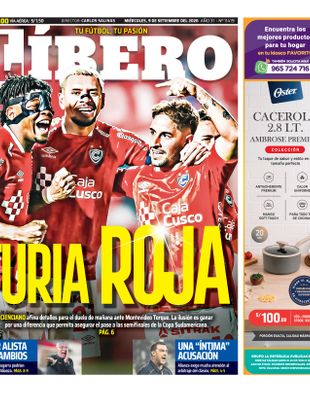 Edición Impresa - Libero | Sur - Miercoles 09 de Setiembre del 2026