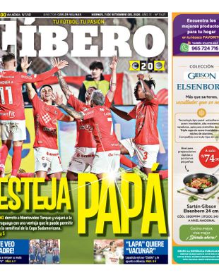 Edición Impresa - Libero | Sur - Viernes 11 de Setiembre del 2026