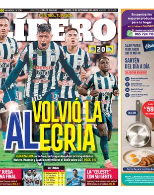 Edición Impresa - Libero | Sur - Sabado 19 de Setiembre del 2026