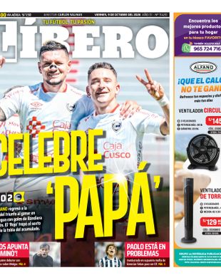 Edición Impresa - Libero | Sur - Viernes 09 de Octubre del 2026